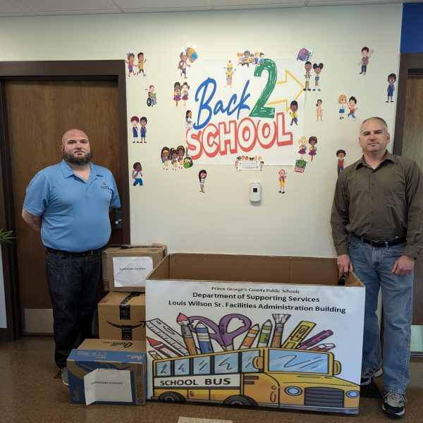 Matt and Doug PGCPS School Supply Delivery