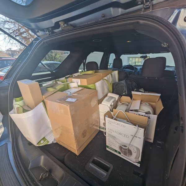 Ryan dropping off heaters